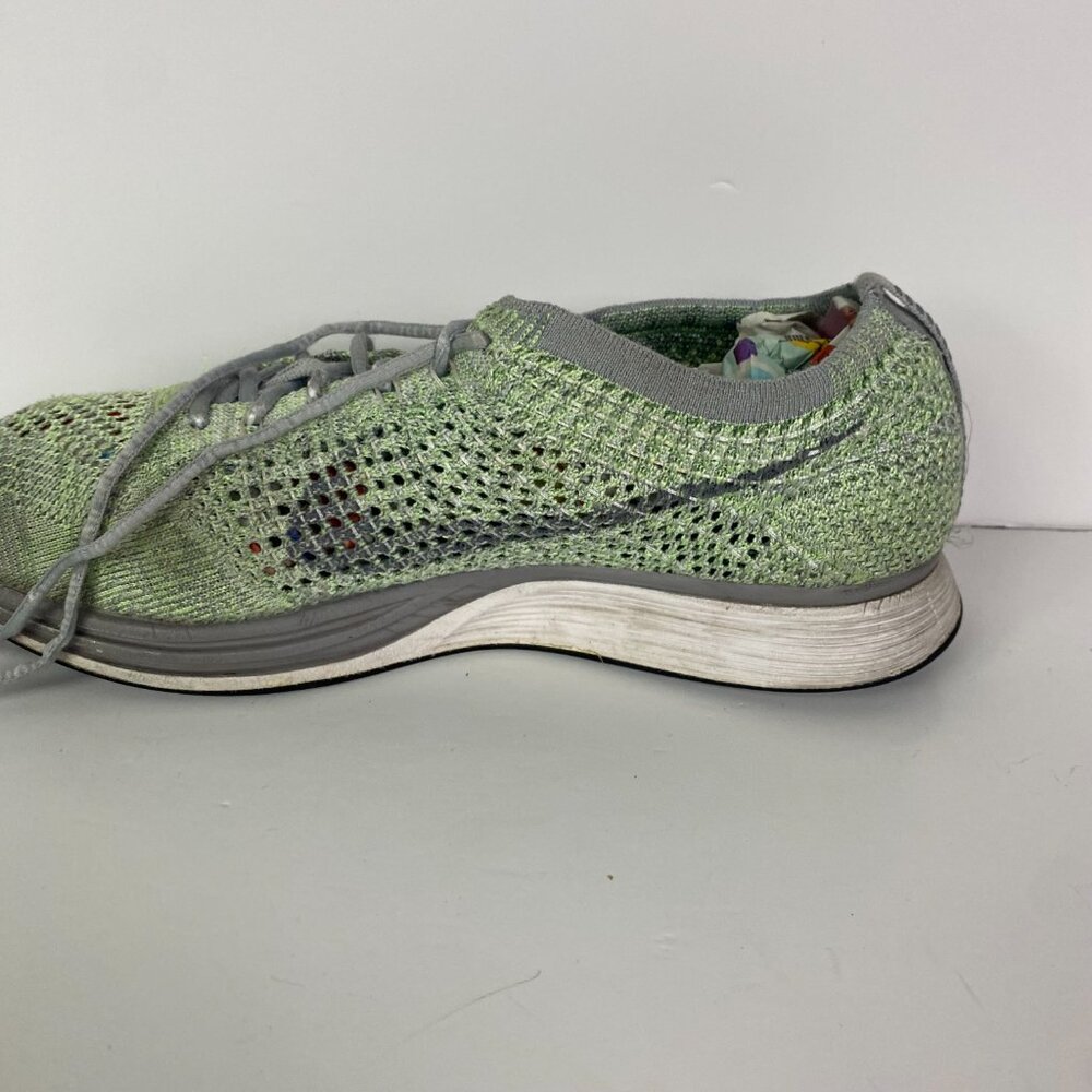 Nike Flyknit Racer Running Shoes Men's 9 Pistachio Green Sneakers 526628 103 - Picture 7 of 16